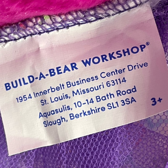 Large Plush Build a Bear Pink Unicorn Stuffed Animal Girl Power BFF XOXO - Picture 8 of 9